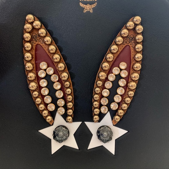 RARE MCM Swarovzki Studded Bunny Backpack - Picture 2 of 12